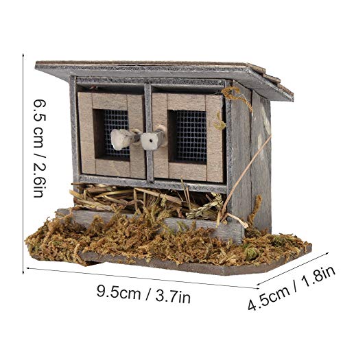 SPYMINNPOO Puppenhaus Hühnerstall, Miniatur Hühnerstall Im Maßstab 1:12, Spielzeug Dekorationszubehör für 1/12… – Bild 3