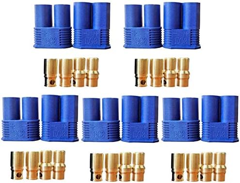 10pairs Male Female EC2 Connector 2.0mm Gold Bullet Banana Plug for RC ESC Lipo Battery Electric Motor