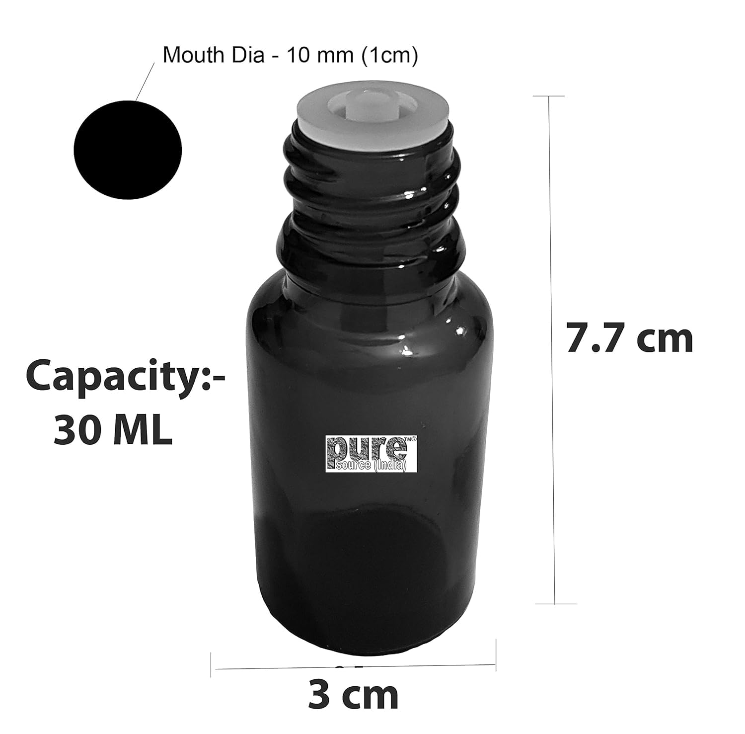 Pure Source India Empty 15 ML Amber Glass Bottle With Leak-Proof Euro Dropper And Cap With Seal, Multipurpose(Set of 24 Pieces) 1
