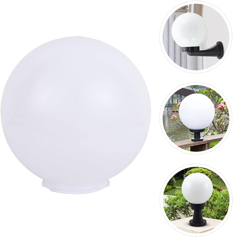 LALAFINA Ceiling Fan Globe Replacement Globe Lamp Shade Acrylic Lamp Shade Acrylic Replacement Lamp Post for Home Indoor Outdoor Lamp Decoration, 25CM Fixture s & Shades