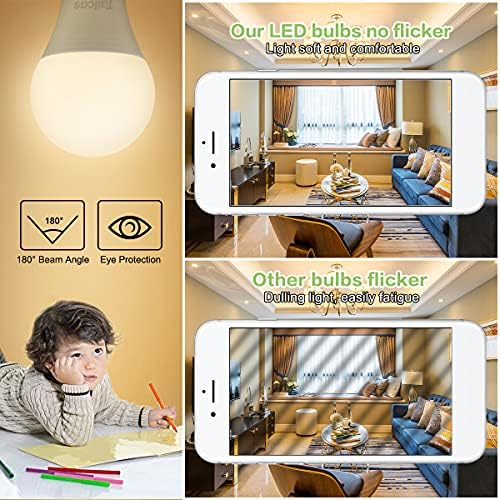B22 Led Bayonet Bulb, 5W 3000K Warm White (Equivalent to 40W /50W), G45 Energy Saving Light Bulbs for Chandelier Bedroom Living Room, Non-dimmable, 6-Pack