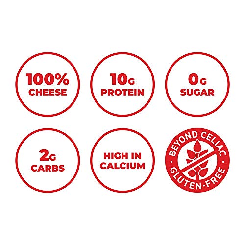 Moon Cheese, Get Pepper Jacked, 100% Pepper Jack cheese, crunchy Low-carb 1 oz, Keto-Friendly, high protein snack alternative to protein bars, cookies, and shakes (Pack of 12)