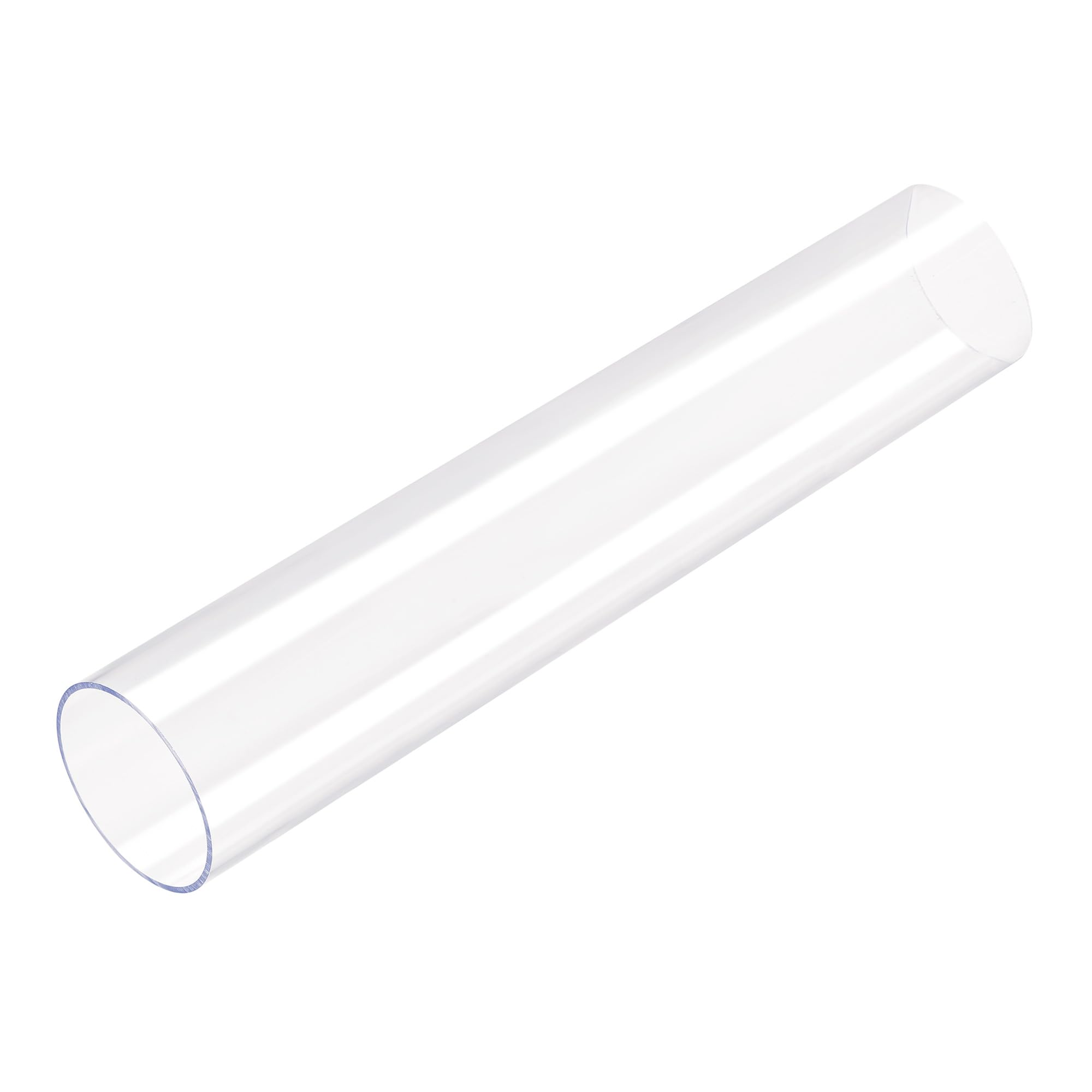 uxcell Rigid Round Clear Tubing 59mm(2.32'') ID x 63mm(2.48'') OD x 1Ft Length Plastic Tube