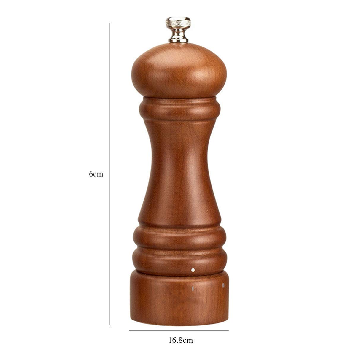 sdneNest Macina sale e pepe da 15,2 cm, macinino regolabile in acciaio inox di alta qualità per barbecue, decorazione della cucina, ristorante, naturale