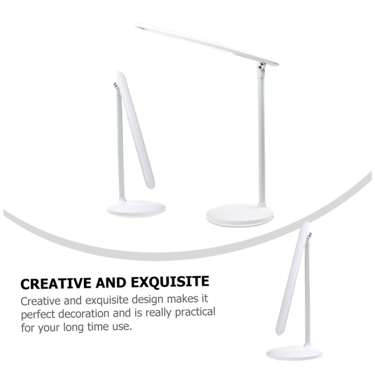 Lámpara de escritorio LED plegable, luz de lectura recargable para estudiantes, oficina en casa, estilo moderno, ideal para estudio y dormitorio