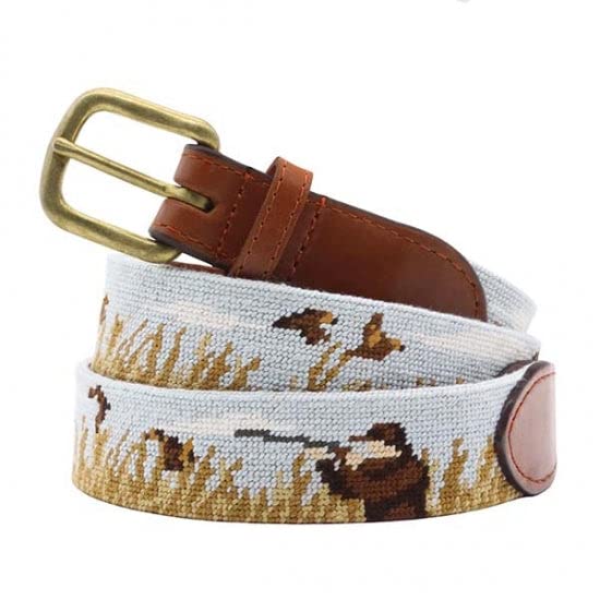 Upland Shoot Needlepoint Belt by Smathers & Branson