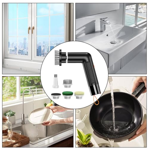 Brosse rotative intelligente multifonction pour laver les joints de douche et faïence - 5