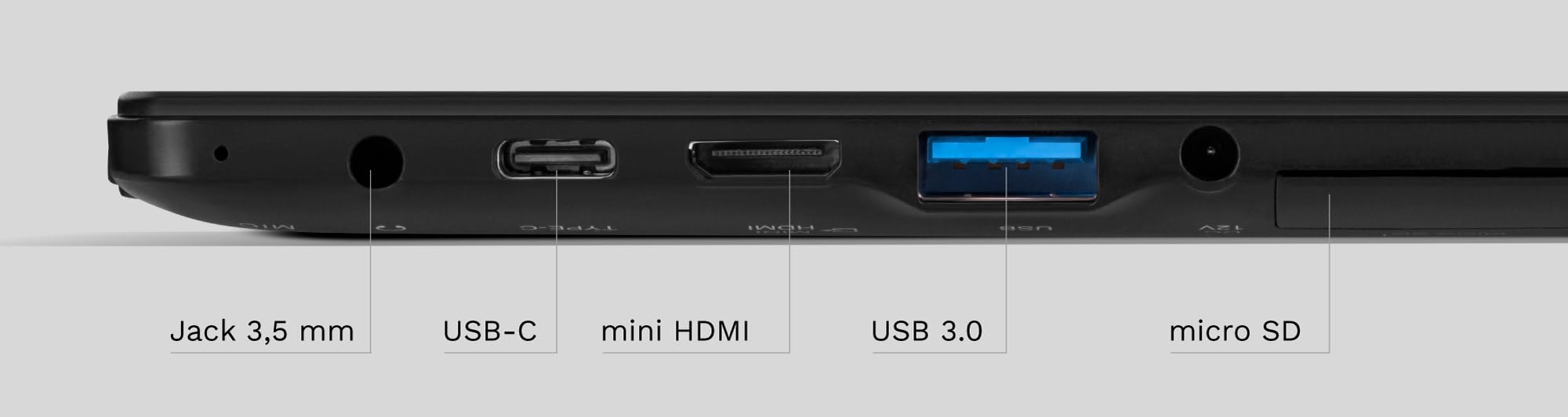 Krüger&Matz Tablet 2 in 1 EDGE 1089 Diagonale 10,1" USB 3.0 HDMI 8/256 GB Windows 11 Pro KM1089S.1
