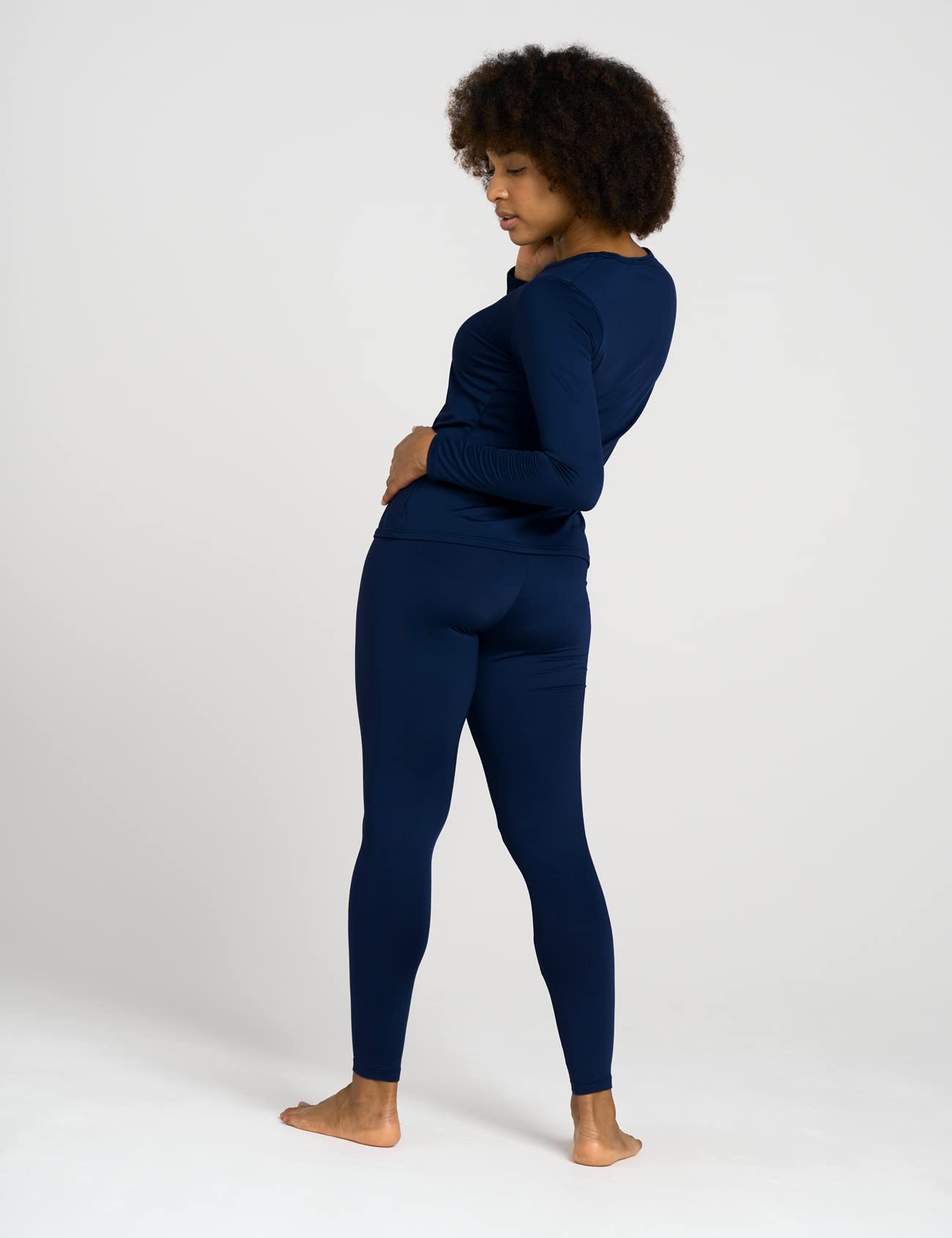 LAPASA Completo Termico Donna Fodera in Micropile Calore Base L17 - Abbigliamento Intimo Invernale Maglietta Pantaloni Calzamaglia Tuta Sci Trekking