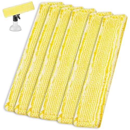 6Pcs Almohadillas Microfibra Aspiradora Ventanas con velcro, Piezas Repuestos Cabezales Limpieza para Botella de Spray, Paños Compatible con Funda Limpiacristales Kärcher WV2 WV5 WV6 Plus Premium