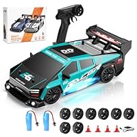 Sentasi RC Drift Car,Ferngesteuertes Auto Drift,1:24 RC Drift-Rennfahrzeug 4WD,High Speed Sportmodell mit LED & Ersatzreifen,30Mins Laufzeit Für für Erwachsene Kinder(Blau)