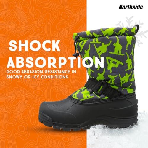 Image of Northside Frosty Insulated Winter Snow Boots for Girls and Boys with Rugged, Water Resistant Nylon Upper, Quick-Drying Lining, Removable EVA Insole, and Durable TPR Outsole