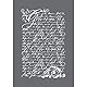 Rayher 45067000 Schablone Motiv: Vintage Poesie, DIN A5, 14,8 x 21 cm, mit Rakel, Siebdruck-Schablone, Malschablone, selbstklebend, polyester
