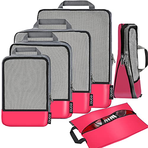 Eono Compression Packing Cubes, Luggage Organiser Set, Extensible...