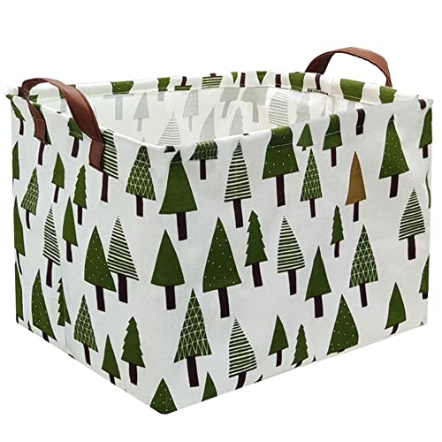 Image of Tree basket,Laundry Basket Green Hamper Fabric Laundry Hamper,for baby hamper Nursery Toy Organizer tree room decor,Christmas gift decor,Gift Basket (tree)