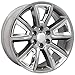 OE Wheels CV73 22 Inch Rims Fit Tahoe Style 6x139.7 22x9 Gloss Hyper Black with Chrome Insert - Hollander 5696 (Set of 4)