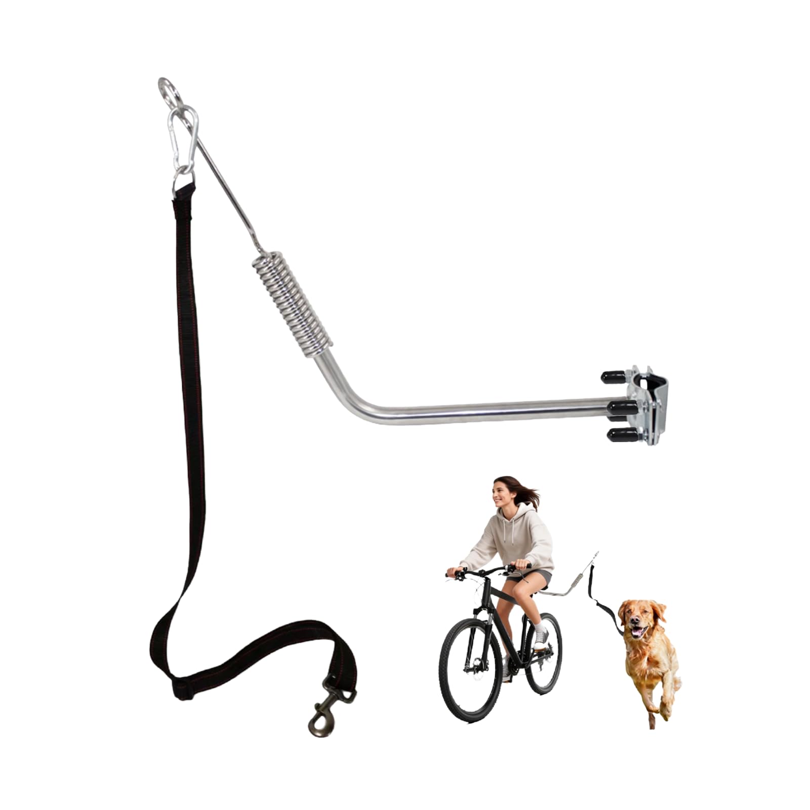 Photo 1 of Dog Bike Leash, Dog Hands Free Bicycle Attachment Shock-Absorbing with Adjustable Length Heavy Duty Safety for Outdoor
