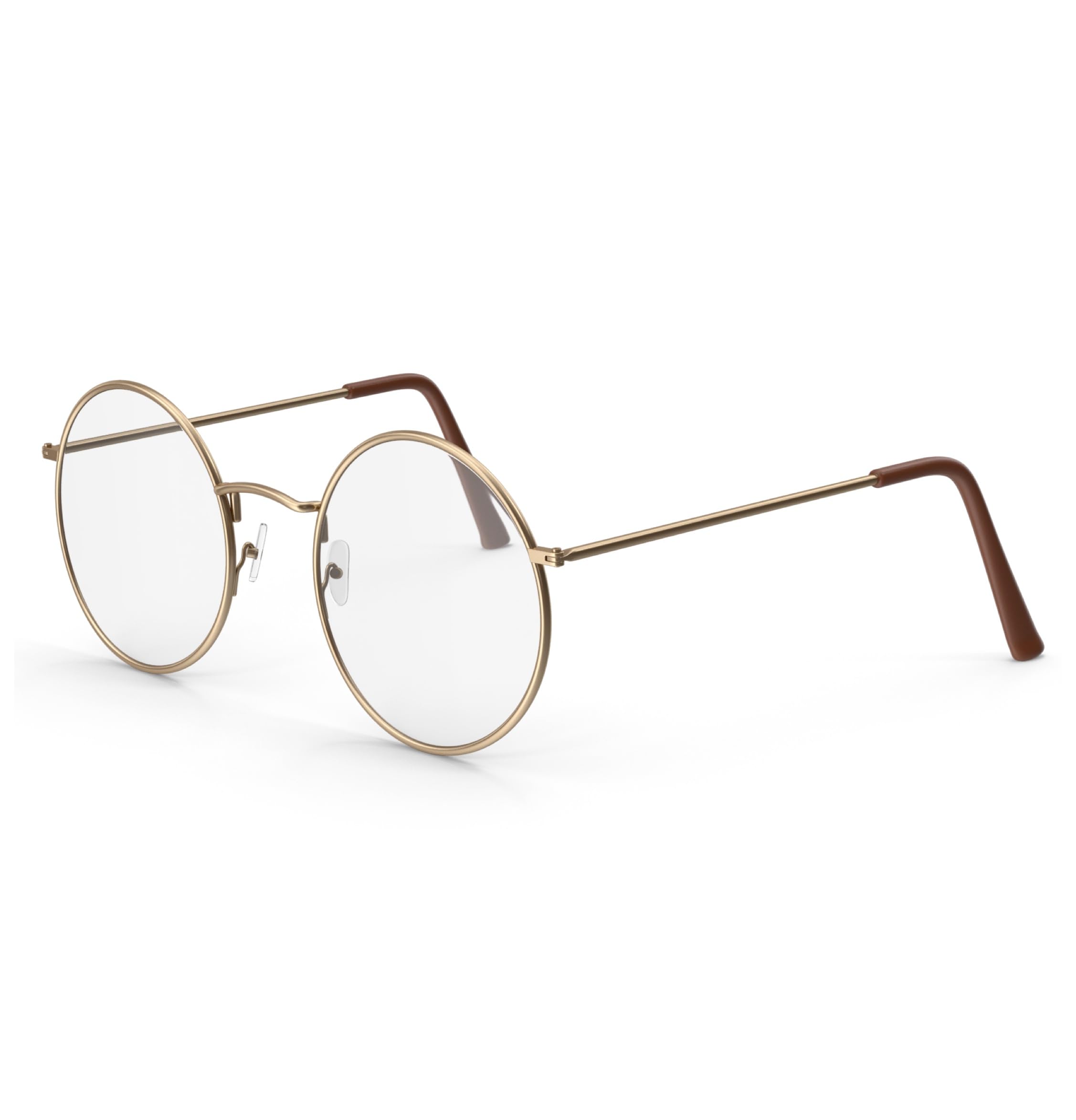 Kostümbrille Nickelbrille Brille rund für Zauberer, Nikolauskostüm, Weihnachtsmann - Verkleidung Nikolausbrille Weihnachten Weihnachtsmannbrille Nikolaus