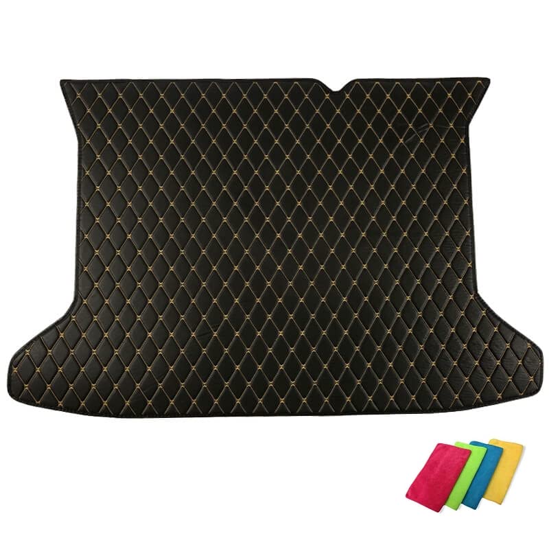 That's My Style 7D Customize Car Trunk/Boot/Dicky Mat (with 4pc Micro Fibre Cloth) for Toyota Urban Cruiser Floor Mat Custom Fitted with Luxury Anti Tear Leather Waterproof & Easy Washable