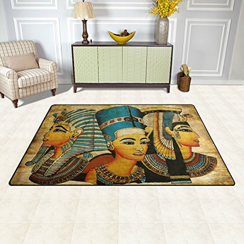 Yochoice Non-Slip Area Rugs Home Decor, Vintage Ancient Egyptian Parchment Floor Mat Living Room Bedroom Carpets Doormats 60 X 39 Inches #TOP2