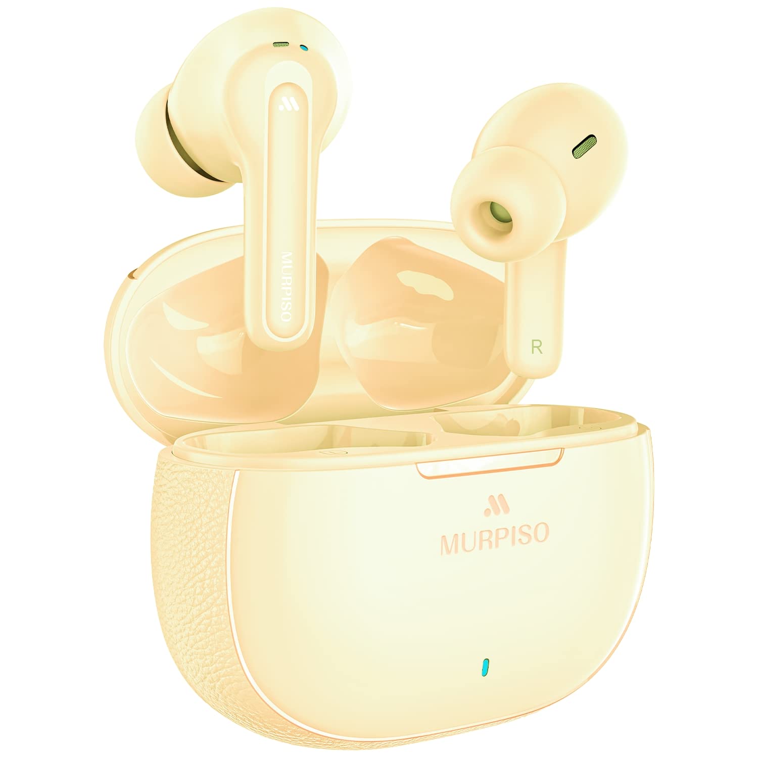 Open Ear Headphones Bluetooth 5.3 Wireless Bone Conduction Clip On Earbuds with Digital Display Charging Case 60 Hours Playtime Sport Earphones IPX5 Waterproof for Running Fitness