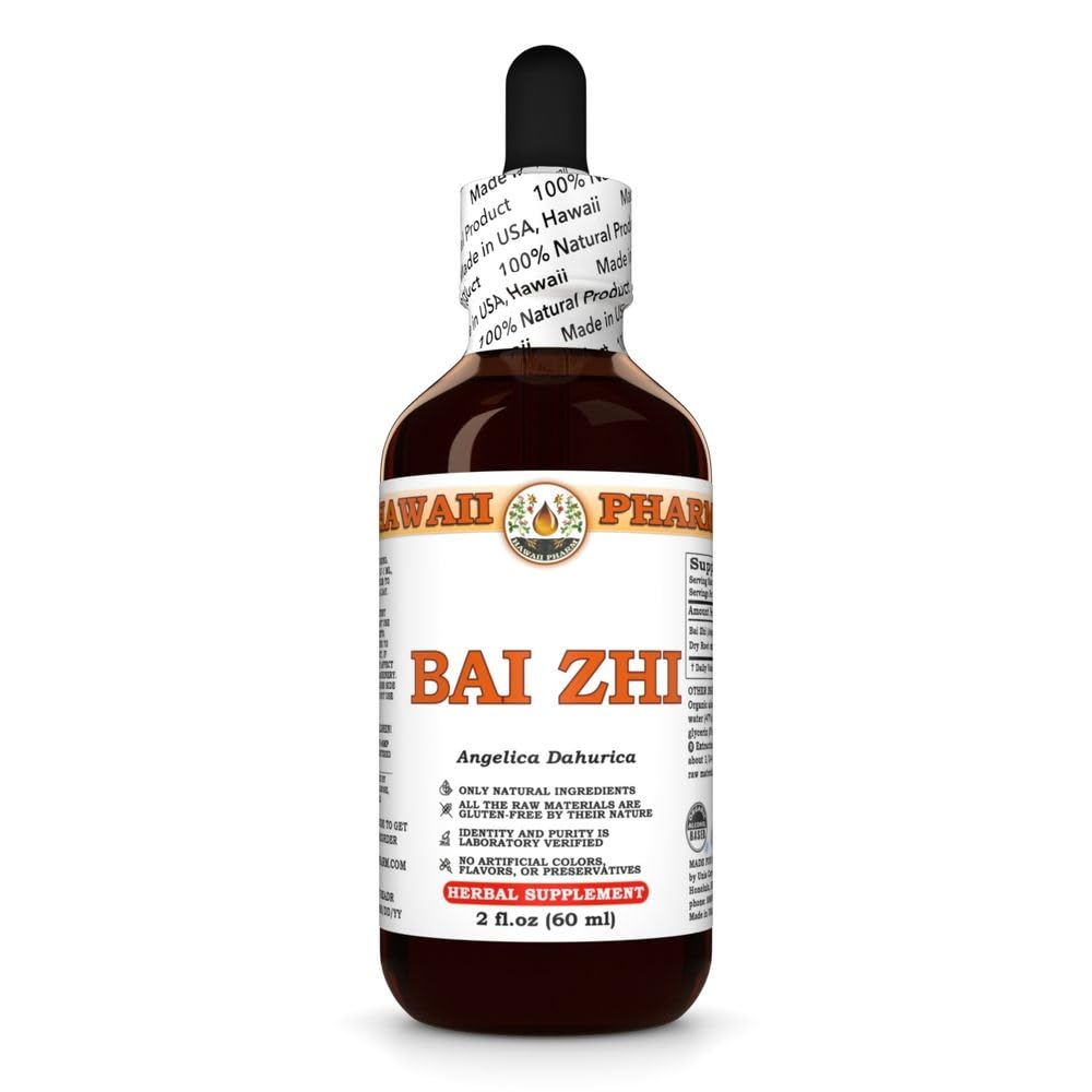 Hawaii Pharm Bai Zhi Root Liquid Extract, 2 fl oz 2 Fl Oz (Pack of 1)