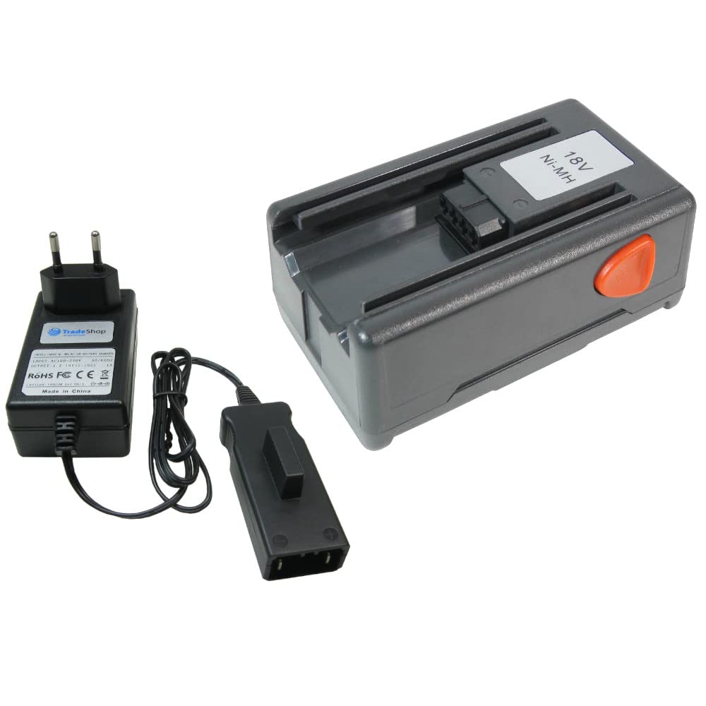 Trade-Shop 2in1 Set: NI-MH Akku 18V / 1500mAh / 27Wh +  