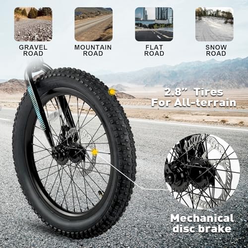 Glerc Mars Kids Mountain Bike, 20 24 Inch Fat Tire Bike for