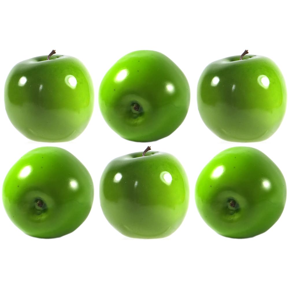 Amazon.com: Vasefill 6-Pack Artificial Green Apple Plastic Apples