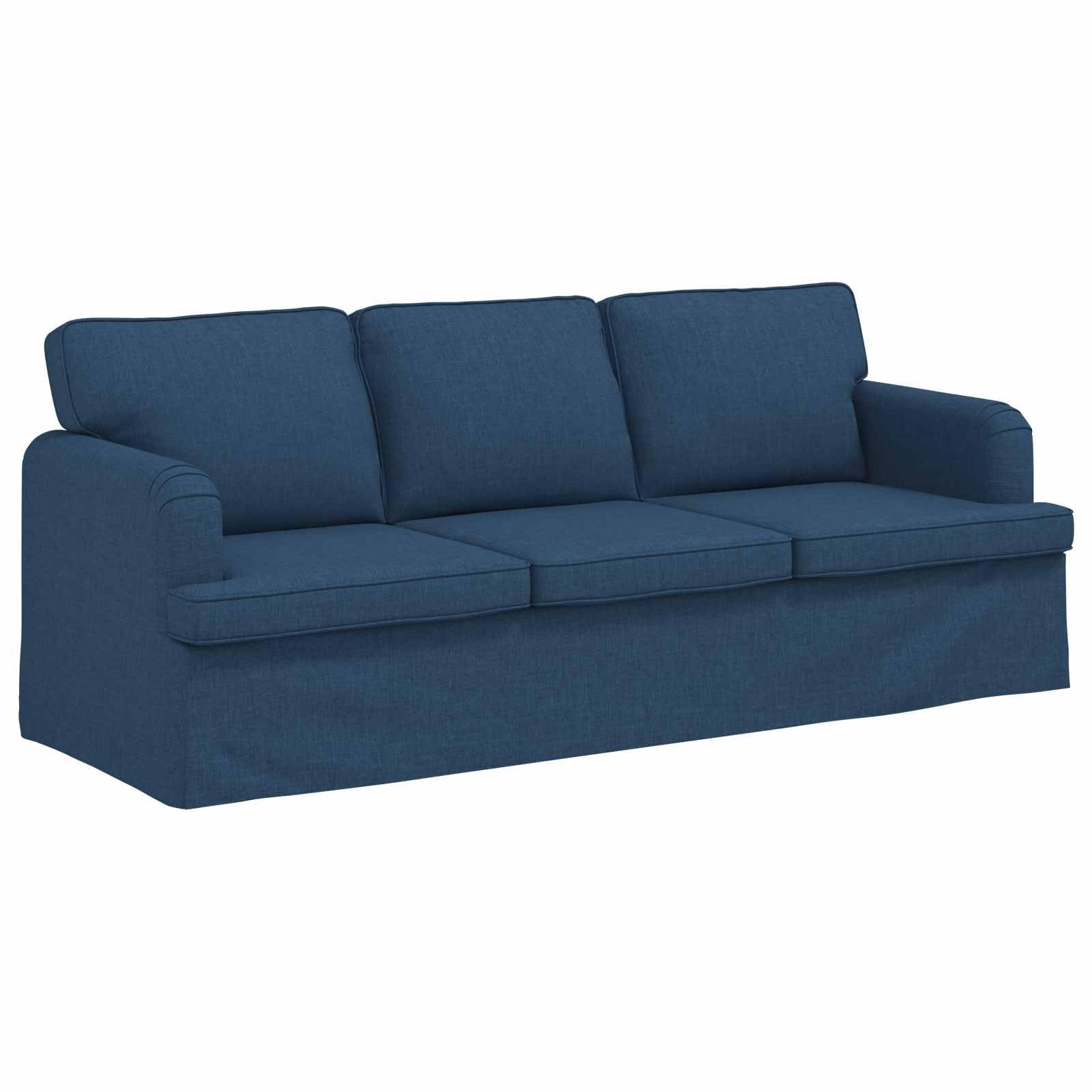 vidaXL Divano Blu 201 x 80 x 85 cm Tessuto, Divano Moderno, Design Rettangolare, Tessuto Imbottito, Struttura Metallica, Seduta ergonomica, Arredamento Minimalista