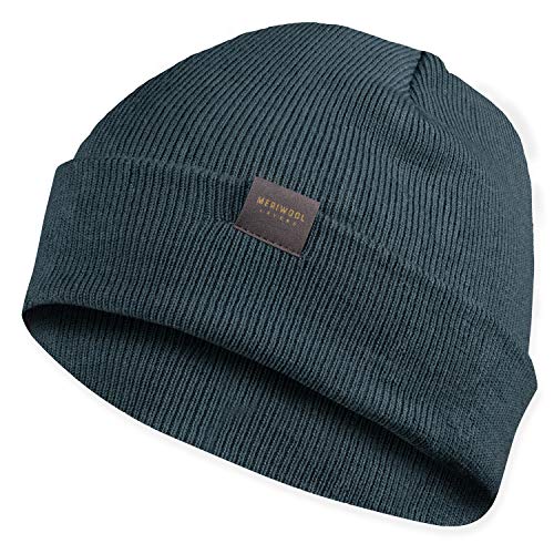 MERIWOOL Kids’ Beanie - Merino Wool Ribbed Knit Winter Hat for Boys and Girls