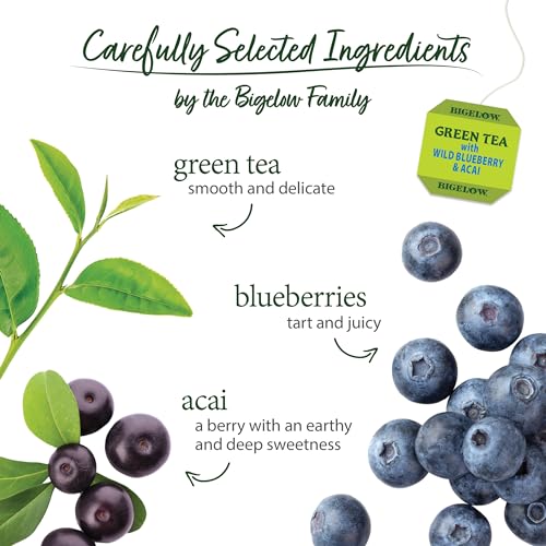 Image of Bigelow Tea Green Tea with Wild Blueberry and Acai, 20 Count (Pack of 6)