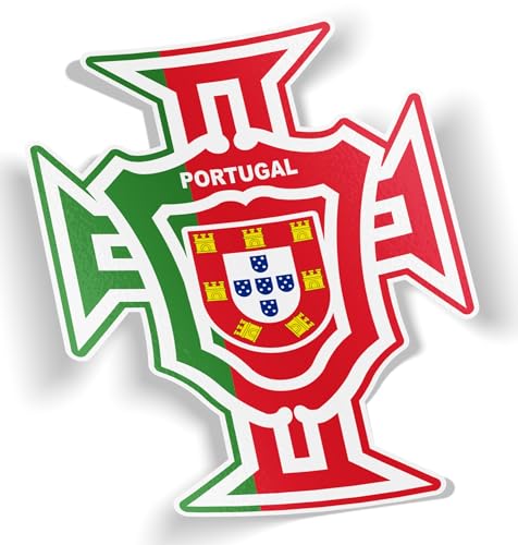 SC ® - Sticker/Autocollant - Croix FPF Portugal Autocollant Blason Drapeau Fédération Portugaise Football - Fabrication Française