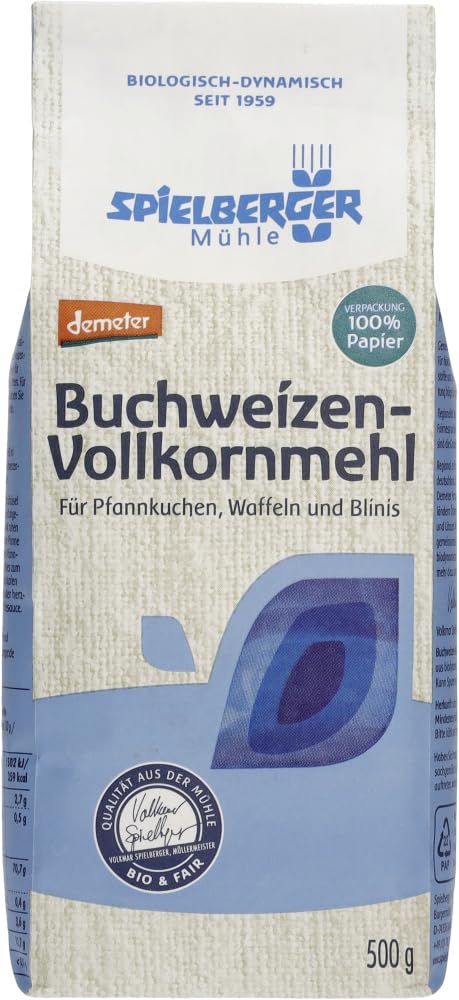Buchweizen-Vollkornmehl, demeter 18 x 500 g