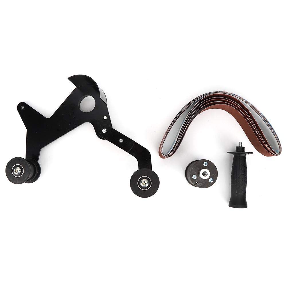 Walfront Polishing Machine Belt Sander Attachment Pipe Grinding Machine Polisher for Stainless Steel Pipes and Elbow Pipes