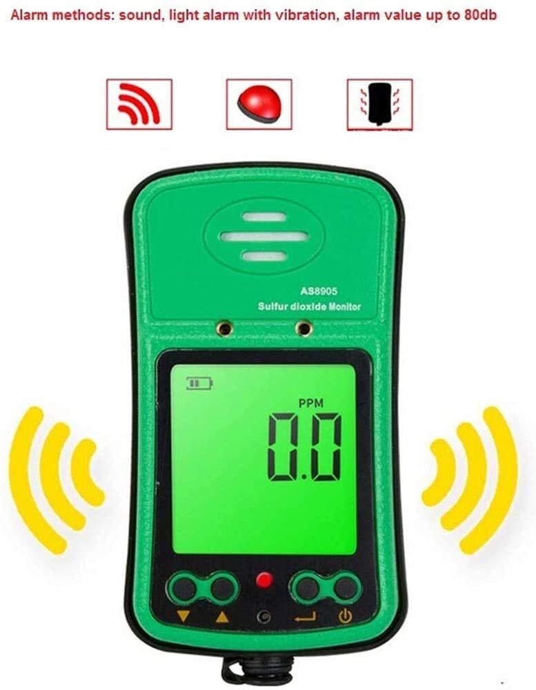 Preciso Rilevatore del Tester del Monitor del Gas SO2 - analizzatore del Gas del rilevatore del Gas di anidride zolfo del palmare con Display LCD Digitale Rileva