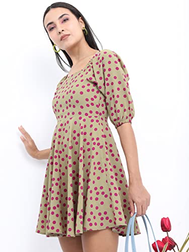 Image of Ketch Women's Fit and Flare Regular Fit Printed Threeforth Sleeve Dress