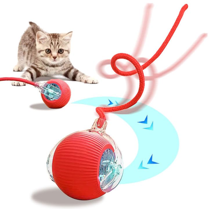 Cat Toys for Indoor Cats Interactive Cat Ball Self Moving Automatic Kitten Toy Smart 360 Electric Rolling Dog