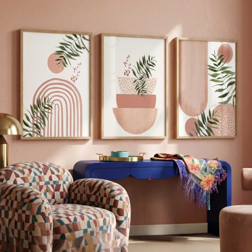 Image of kotart Painting Boho Wall Art Home Decoration Paintings With Frame For Living Room Bed Room Hotel Wall Decor Digital Reprint Set of 3 (20x30 Inch)