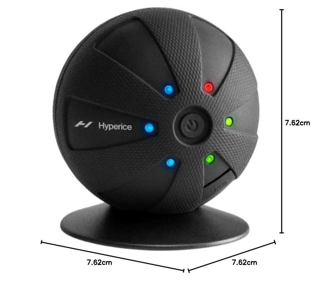 Hyperice Hypersphere Go - Bola de masaje con vibración para la recuperación muscular, liberación miofascial y alivio del dolor - masajeador portátil