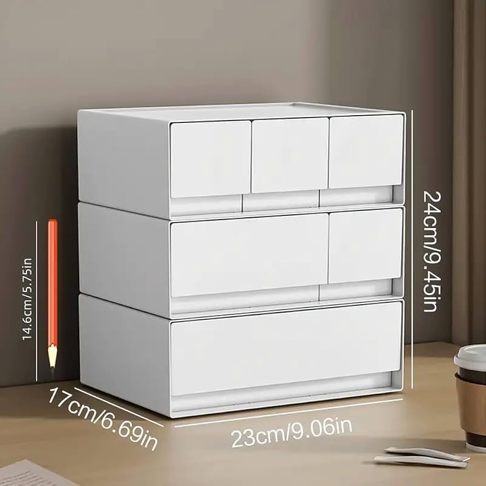 Amazon.co.jp: CNCZJM デスクオーガナイザー 小物入れ引き出し 3