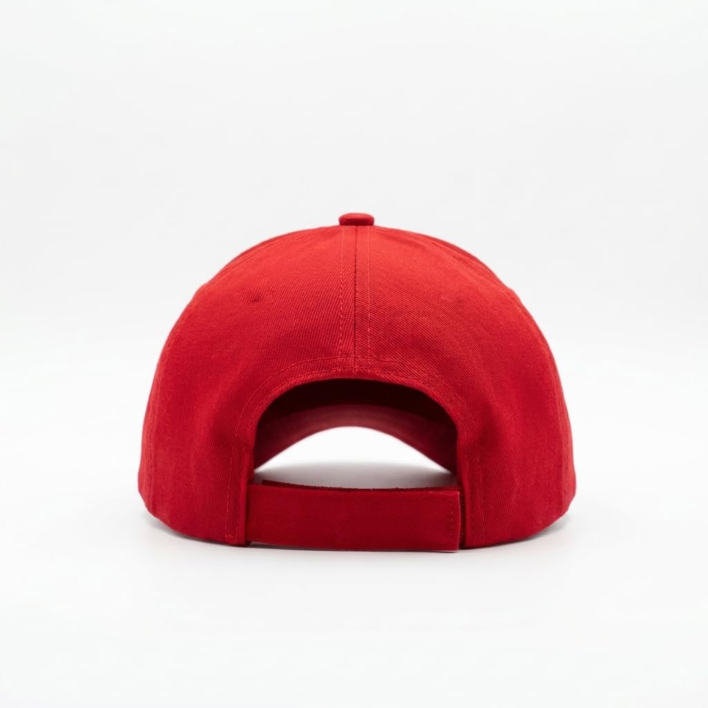 Fasam Kids Cotton Sports Summer Cap for Girls Kids Wear Baseball Cap with Graphic | Summer Head Cap Hats for Kid,Topi Suitable for Age 2 to 12 Years-1pcs (Red) 2