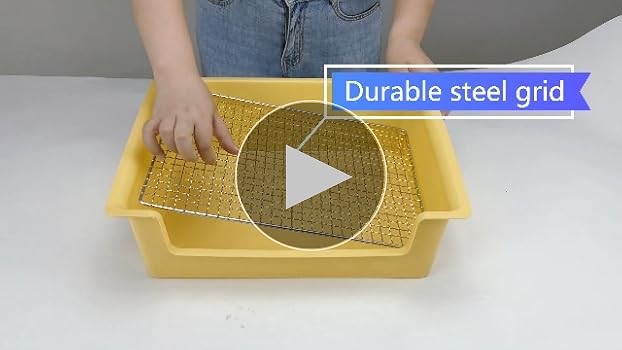 Amazon.com : PODOO Steel Grids Rabbit Litter Box - Bunny