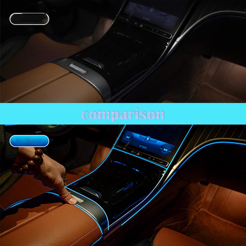 Car LED Strip Lights, LEDCARE Multicolor Car Interior Lights, 16 Million Colors 5 in 1 with 236 inches Fiber Optic, Ambient Lighting Kits,Function and Wireless APP Control (5 in 1 APP Remote)