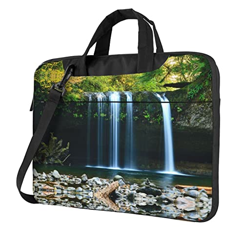 Bolso maletín para laptop con impresión de cascada miniatura 1