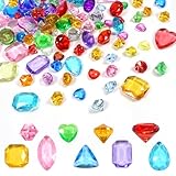 TOAOB - 100 cristales de colores mezclados para mesa, estilos mixtos, diamantes de imitación acrílicos para decoración de mesa, decoración de boda, decoración de despedida de soltera