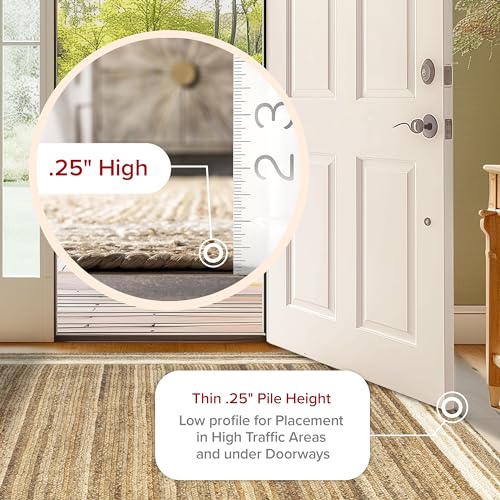 Tapete decorativo nuLOOM Rikki en yute trenzado 2.6x10 pies miniatura 6