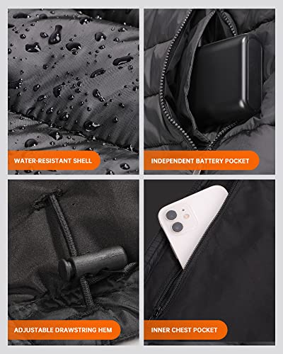 Neveland Men's Lightweight Heated Vest With Battery Pack (Large) #TOP5