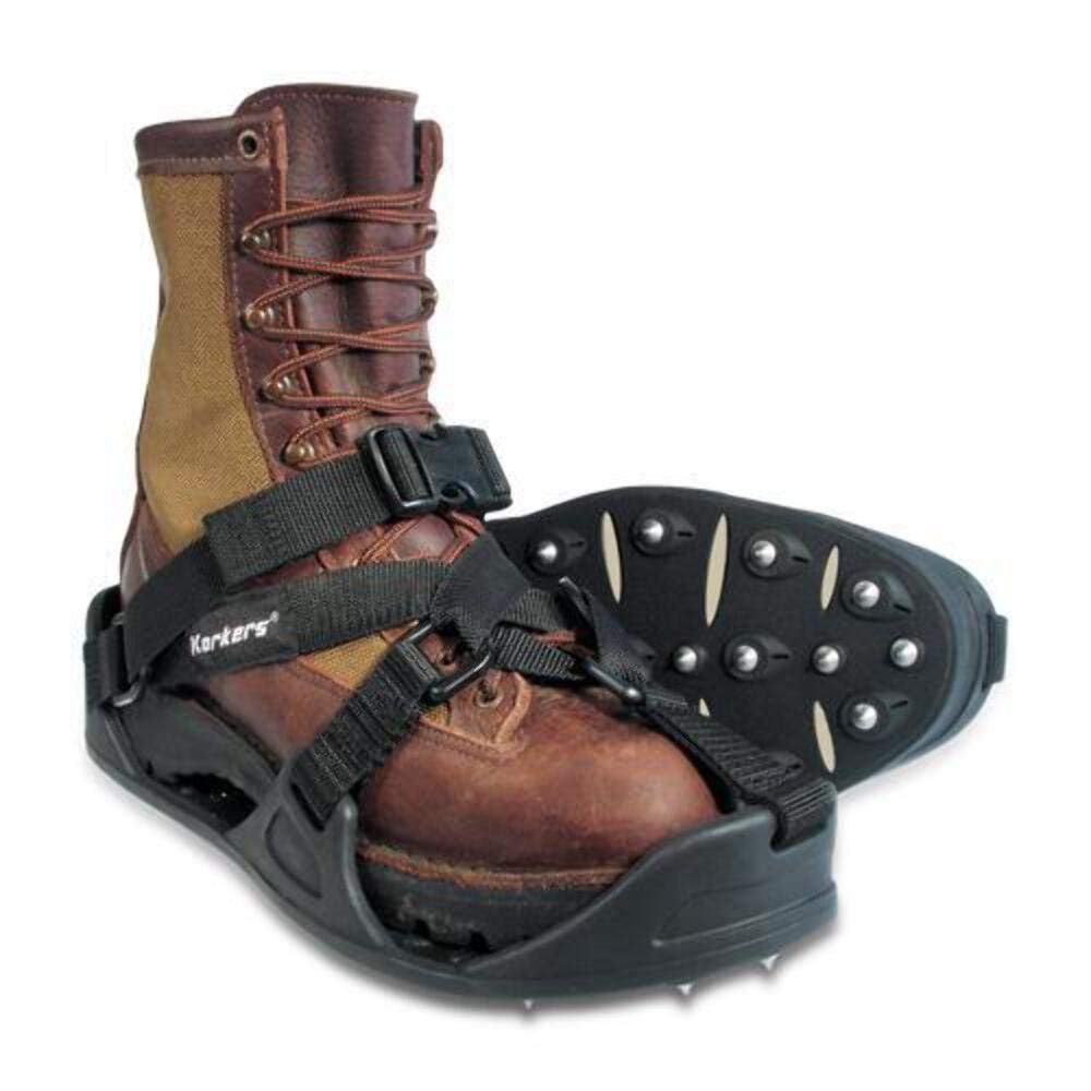 Korkers WorkTrax Overshoe Cleats for Work Boots - 28 Push-Through Steel Spikes - Regular - XXL