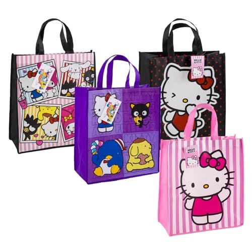 Fast Forward Sacola Hello Kitty and Friends Pacote com 4 40,6 cm Sortidos, Design de Moldura, Multicor, 16 Inches